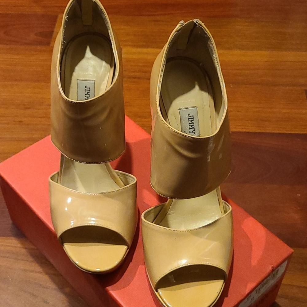 Jimmy Choo platform sandals in nude size 42